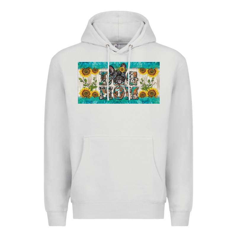 Dog Mom French  Bulldog License Plate Template Premium Hoodie by BarkalooDesign | Teevron