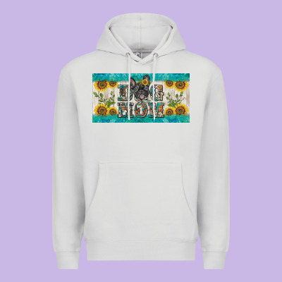 Dog Mom French  Bulldog License Plate Template Premium Hoodie Designed By Barkaloodesign