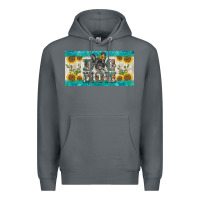 Rock dog mom french  bulldog license plate template Premium Hoodie - BarkalooDesign