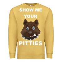 Antique Gold Show Me Your pitties Premium Sweatshirt - Bettercallsaul