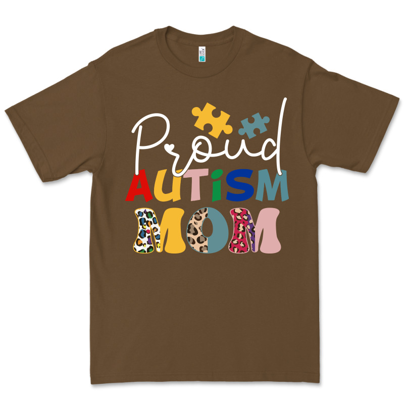 Proud Autism Mom Leopard Pattern Design Autism Awa Premium Tee by CowhideDigitalArt | Teevron