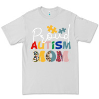Dove Grey Proud Autism Mom Leopard Pattern Design Autism Awa Premium Tee - CowhideDigitalArt
