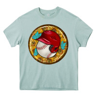 Arona baseball with sunflower round earrings Heavy Core Tee - BundleAndBundleShop
