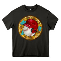 Asphalt baseball with sunflower round earrings Heavy Core Tee - BundleAndBundleShop