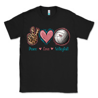 Black Peace Love Volleyball Classic Tee - Jasminsmagicworld