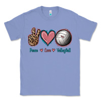 Colony Blue Peace Love Volleyball Classic Tee - Jasminsmagicworld
