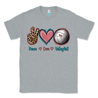 Heather Grey Peace Love Volleyball Classic Tee - Jasminsmagicworld