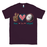 Plum Peace Love Volleyball Classic Tee - Jasminsmagicworld