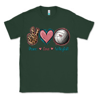 Sports Green Peace Love Volleyball Classic Tee - Jasminsmagicworld