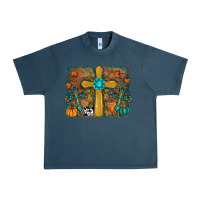 Midnight Navy fall cross Urban Heavy Tee - RanaPortraitStore