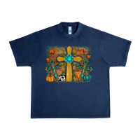 Navy fall cross Urban Heavy Tee - RanaPortraitStore
