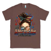 Chestnut All American mama messy bun 4th of july Classic Tee - FaDigitalArtStudio