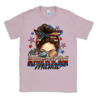 Lilac All American mama messy bun 4th of july Classic Tee - FaDigitalArtStudio