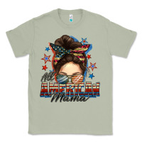 Matcha All American mama messy bun 4th of july Classic Tee - FaDigitalArtStudio