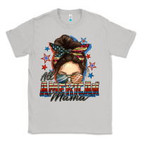 Moon Dust All American mama messy bun 4th of july Classic Tee - FaDigitalArtStudio