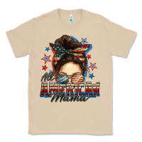 Mushroom All American mama messy bun 4th of july Classic Tee - FaDigitalArtStudio