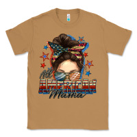 Toasted Coconut All American mama messy bun 4th of july Classic Tee - FaDigitalArtStudio