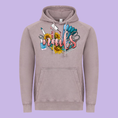 Nails Vintage Hoodie Designed By Barkaloodesign