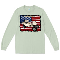 Matcha golf cart american flag Long Sleeve Tee - Artiststas