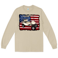 Mushroom golf cart american flag Long Sleeve Tee - Artiststas
