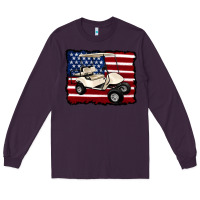 Plum golf cart american flag Long Sleeve Tee - Artiststas