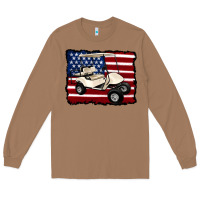 Toasted Coconut golf cart american flag Long Sleeve Tee - Artiststas