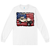 White golf cart american flag Long Sleeve Tee - Artiststas