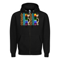 Black serape leopard tooled leather cowhide background Zipper Hoodie - RanaPortraitStore