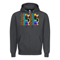 Smoke serape leopard tooled leather cowhide background Zipper Hoodie - RanaPortraitStore