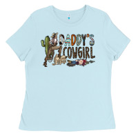 Baby Blue daddy's girl Ladies Tee - SublimationCraftShop