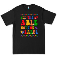 Black see the able not the label Premium Tee - CowhideDigitalArt