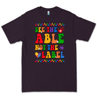 Plum see the able not the label Premium Tee - CowhideDigitalArt