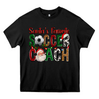 Black Santa's Favorite Soccer Coach For Christmas Heavy Core Tee - FaDigitalArtStudio