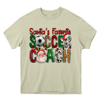 Mossy Santa's Favorite Soccer Coach For Christmas Heavy Core Tee - FaDigitalArtStudio