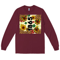 Burgundy juneteenth 1865 sunflowers Long Sleeve Tee - Artiststas