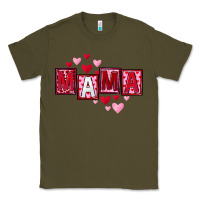 Army Green Mother's Day mama hearts Classic Tee - FaDigitalArtStudio