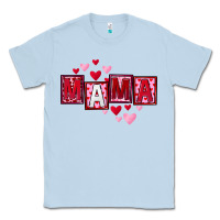 Dusty Blue Mother's Day mama hearts Classic Tee - FaDigitalArtStudio