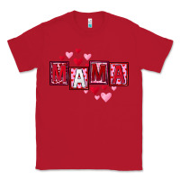 Red Mother's Day mama hearts Classic Tee - FaDigitalArtStudio