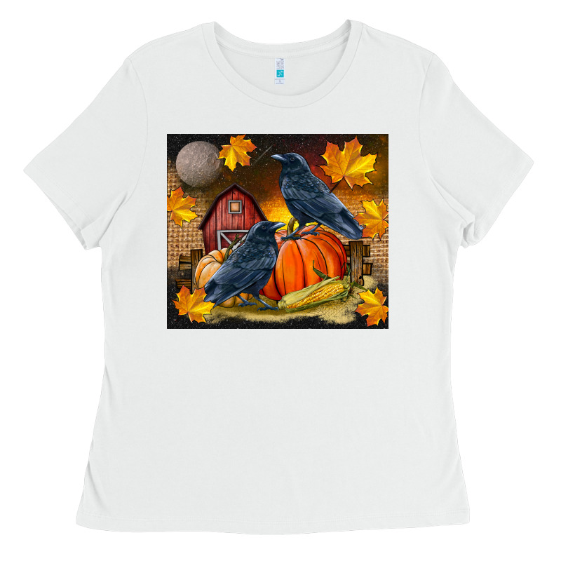 Fall Crow Ladies Tee by LillyAllenDesigns | Teevron