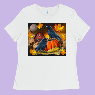 Fall Crow Ladies Tee Designed By Lillyallendesigns