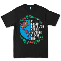 Black Autism Awareness Kindness Puzzle Earth Premium Tee - CowhideDigitalArt