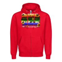 Red serape sunflowers leopard cowhide background Zipper Hoodie - RanaPortraitStore