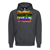 Smoke serape sunflowers leopard cowhide background Zipper Hoodie - RanaPortraitStore
