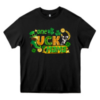 Black one lucky mama Heavy Core Tee - FaDigitalArtStudio