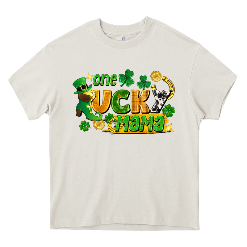 One Lucky Mama Heavy Core Tee by FaDigitalArtStudio | Teevron