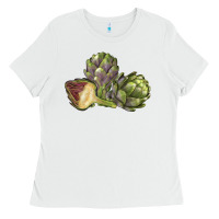 White Artichoke Ladies Tee - LillyAllenDesigns