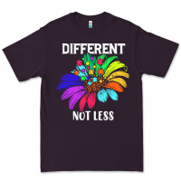 Plum Different Not Less Daisy Autism Puzzle Premium Tee - CowhideDigitalArt