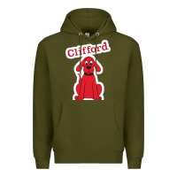 Army Green clifford the big red dog 98093899 Premium Hoodie - linhVisuals