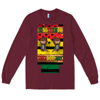 Burgundy juneteenth freedom day 12 oz can cooler (slim) 2 Long Sleeve Tee - Artiststas