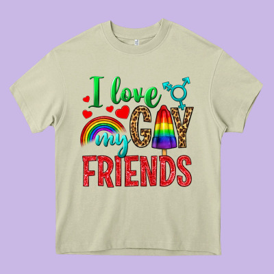 I Love My Gay Friends Heavy Core Tee Designed By Bundleandbundleshop